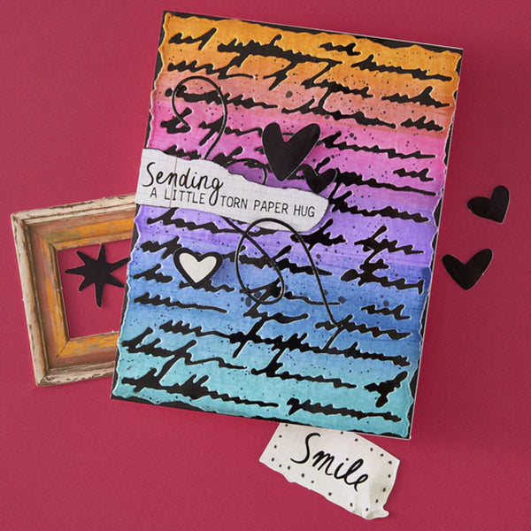 Spellbinders Beautifully Imperfect Etched Dies - Deckled Edge Script