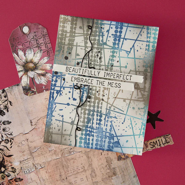 Spellbinders Beautifully Imperfect Press Plates - Grungy Background