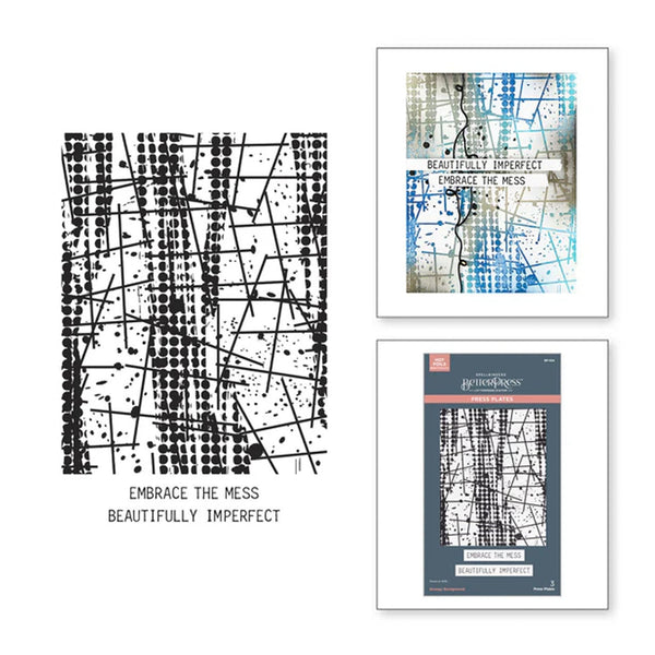 Spellbinders Beautifully Imperfect Press Plates - Grungy Background
