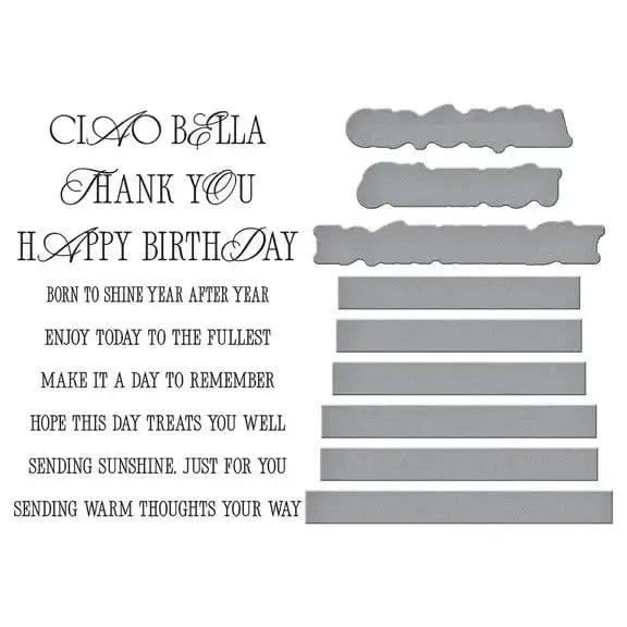 Spellbinders BetterPress La Dolce Vita Press Plate & Die - Sentiments