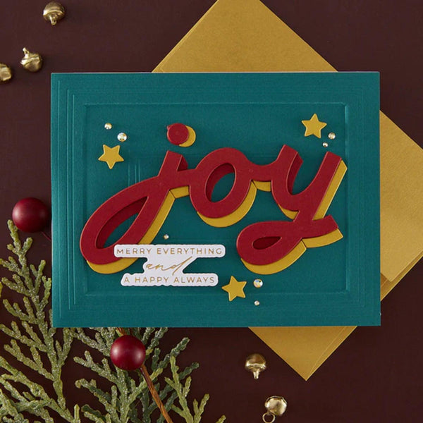 Spellbinders BetterPress Plate & Die Set by Yana Smakula - Christmas Cheer Sentiments