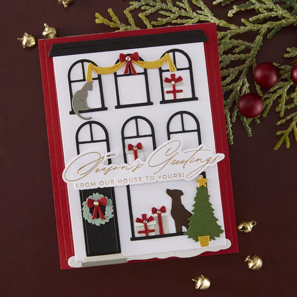Spellbinders BetterPress Plate & Die Set by Yana Smakula - Christmas Cheer Sentiments