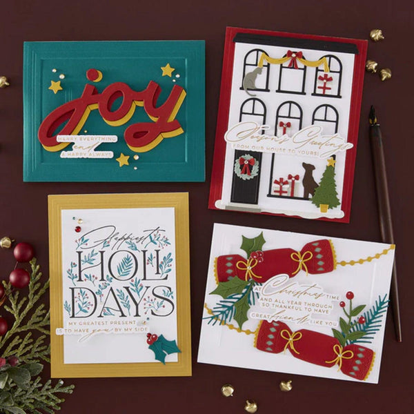 Spellbinders BetterPress Plate Set by Yana Smakula - Happiest Holidays Registration