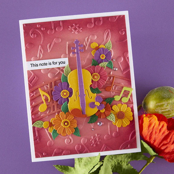 Spellbinders Bibi's Musical Notes Embossing Folder By Bibi Cameron - Musical Notes 3D