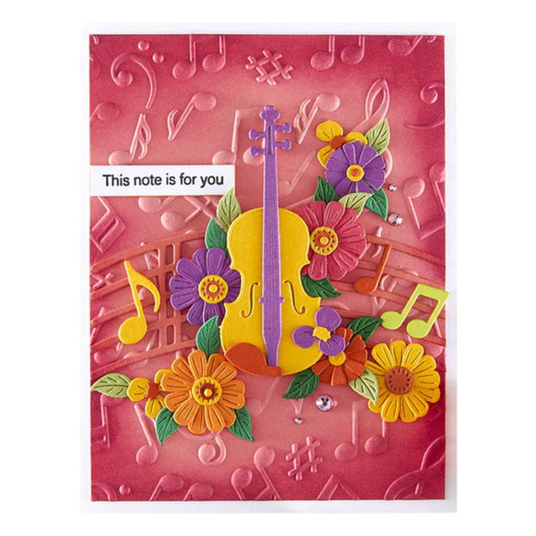 Spellbinders Bibi's Musical Notes Embossing Folder By Bibi Cameron - Musical Notes 3D