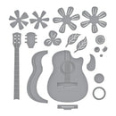 Spellbinders Bibi's Musical Notes Etched Dies By Bibi Cameron - Mini Guitar