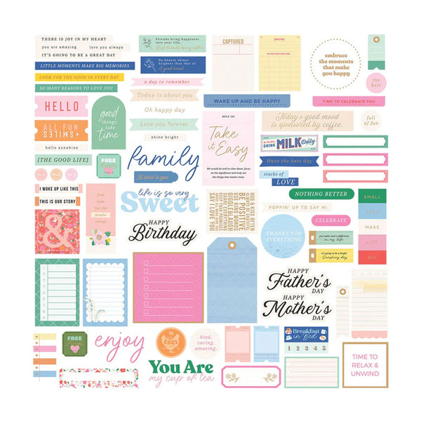 Spellbinders Breakfast In Bed Cardstock Die-Cut Ephemera - Sentiments from Rosie’s Studio