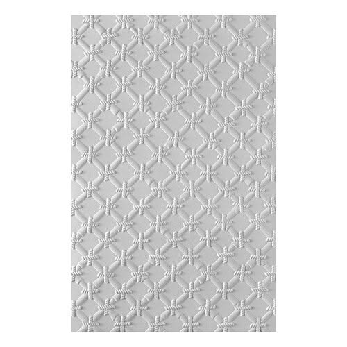 White textured patterned paper on a white background