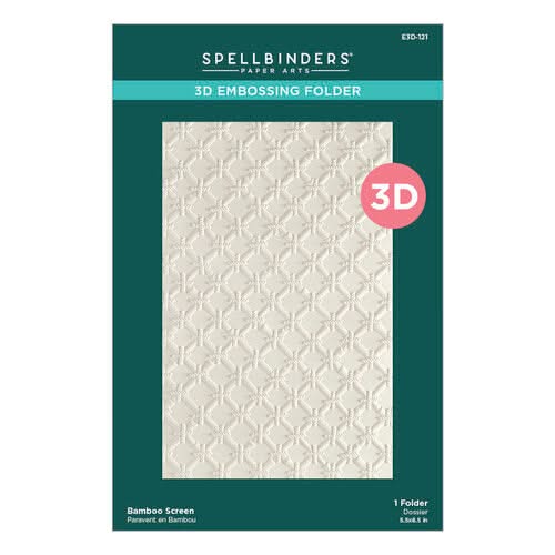 Spellbinders 3D embossing folder with geometric pattern on a white background