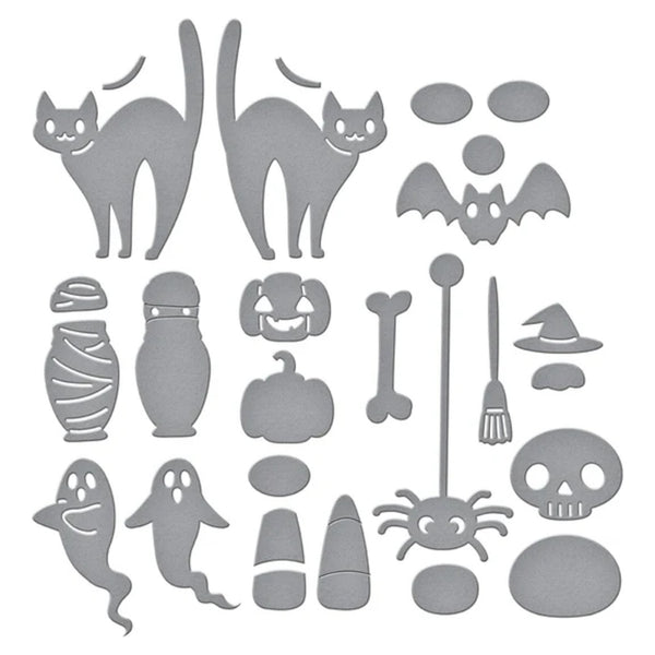 Spellbinders Cuckoo Cottage Etched Dies - Halloween Tick Tock