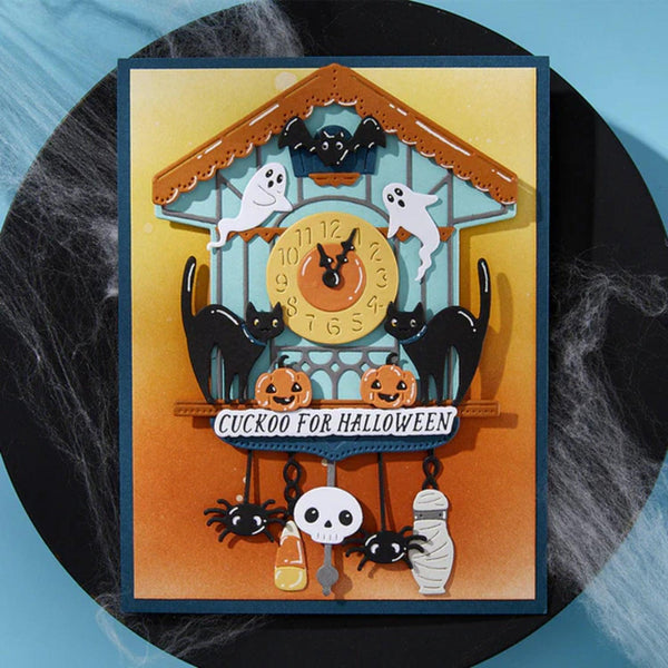 Spellbinders Cuckoo Cottage Etched Dies - Halloween Tick Tock