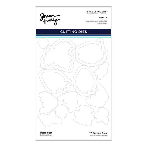 Spellbinders Etched Dies for Coordinating Stamp Set By Simon Hurley - Berry Best