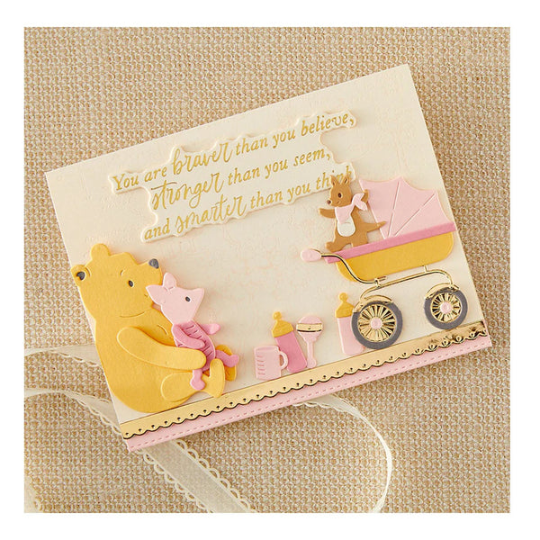 Spellbinders Etched Dies with Simple Stories Classic Pooh Baby - Baby Accessories