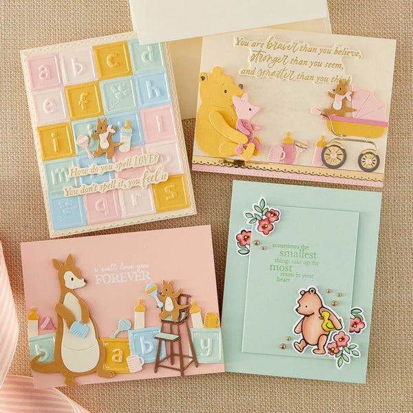 Spellbinders Etched Dies with Simple Stories Classic Pooh Baby - Ribbon & Trim