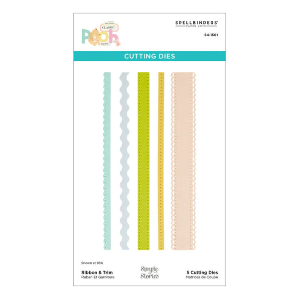 Spellbinders Etched Dies with Simple Stories Classic Pooh Baby - Ribbon & Trim
