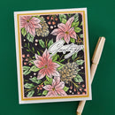 Spellbinders Press Plate By Yana Smakula Festive Poinsettias, Amaryllis Christmas*