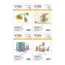 Set of four packages of House Mouse Designs cling rubber stamps on a white background