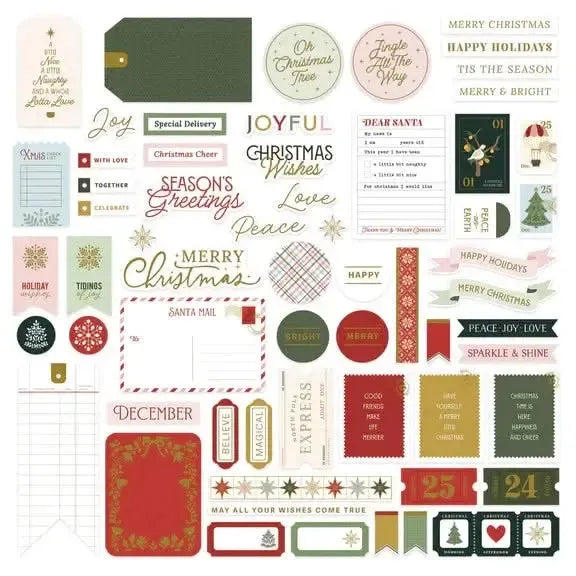 Spellbinders Merry Moments Die Cut Set - Holiday Sentiments