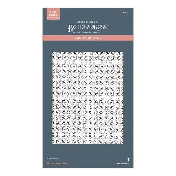 Spellbinders Merry Moments Press Plate - Petite Criss Cross