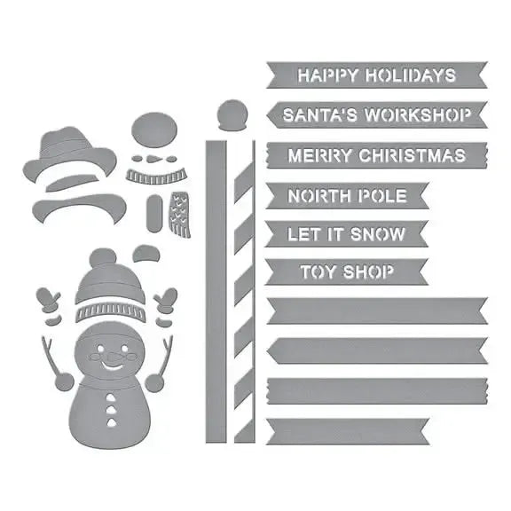 Spellbinders North Pole Friends Die Set - North Pole Sentiments