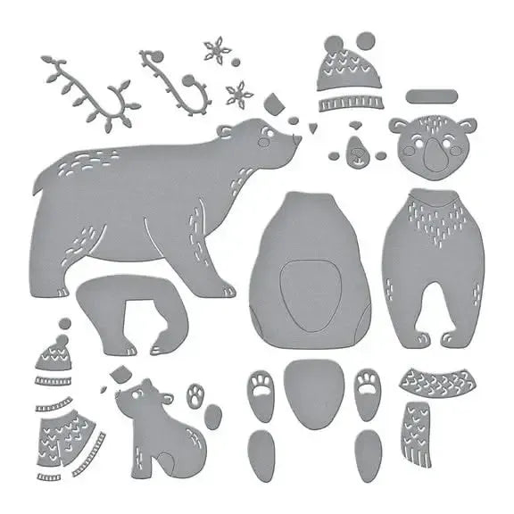 Spellbinders North Pole Friends Die Set - Polar Bear Pals