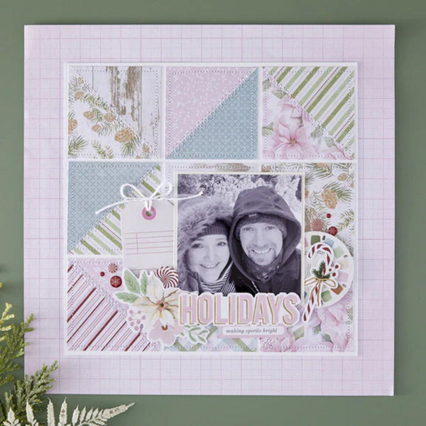 Spellbinders Peppermint Twist 6" x6" Designer Paper Pad from Rosie's Studio