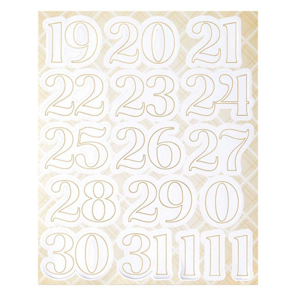 Spellbinders Peppermint Twist Cardstock Number Stickers from Rosie's Studio