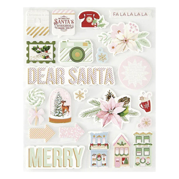 Spellbinders Peppermint Twist Chipboard Stickers from Rosie's Studio