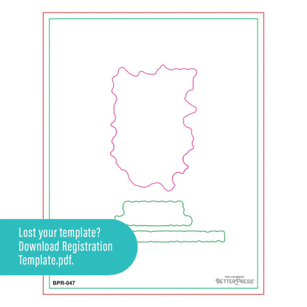 Outline of a state shape with text inviting to download a registration template.