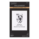 Spellbinders Scorpio zodiac stamp set packaging on a white background
