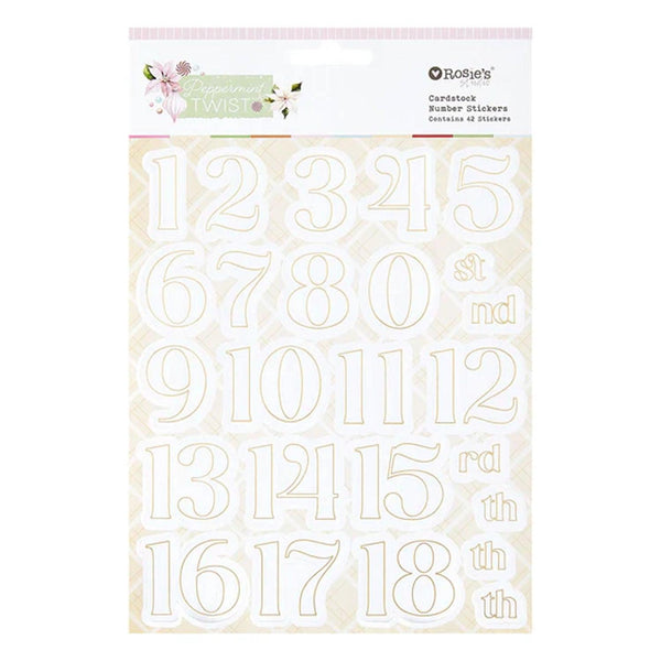Spellbinders Peppermint Twist Cardstock Number Stickers from Rosie's Studio