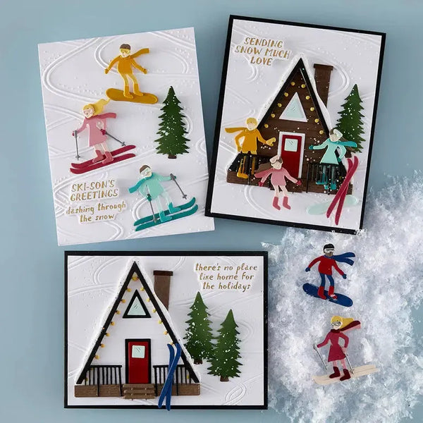 Spellbinders Ski-son‚Äôs Greetings 3D Embossing Folder by Simon Hurley - Streamline