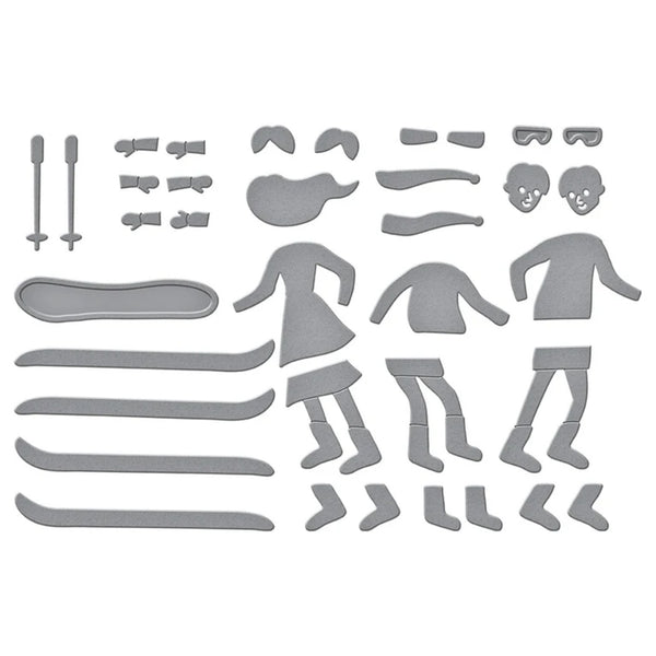 Spellbinders Ski-son‚Äôs Greetings Etched Dies by Simon Hurley - Hit the Slopes