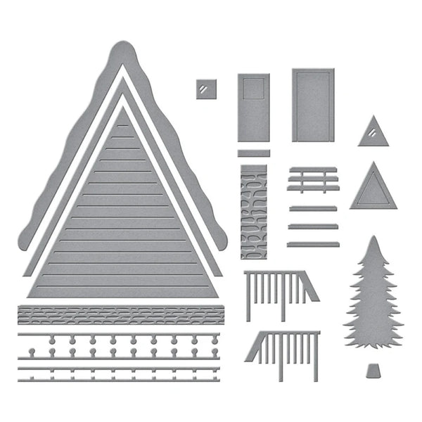 Spellbinders Ski-son‚Äôs Greetings Etched Dies by Simon Hurley - Ski Lodge