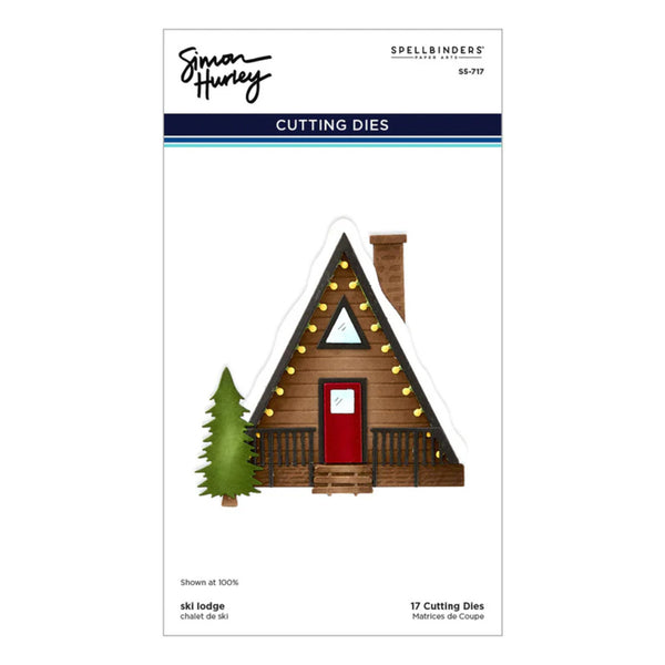 Spellbinders Ski-son‚Äôs Greetings Etched Dies by Simon Hurley - Ski Lodge