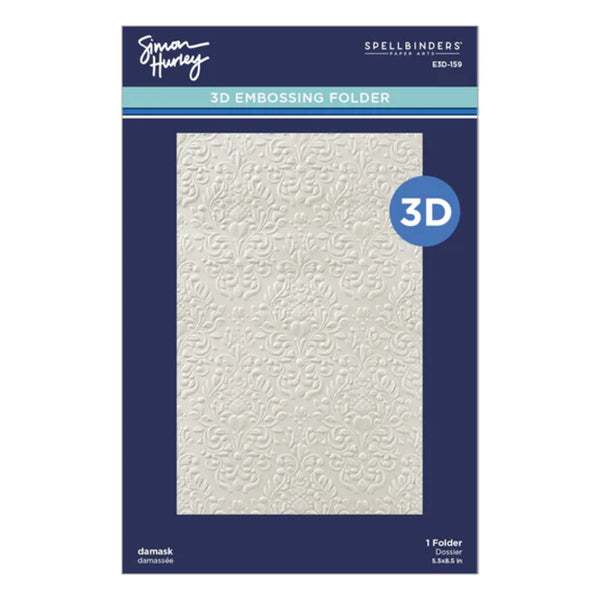 Spellbinders Spooktacular 3D Embossing Folder By Simon Hurley - Damask
