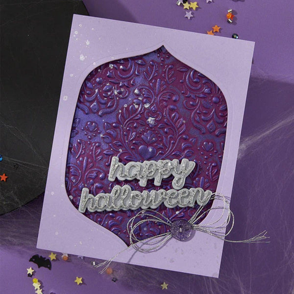 Spellbinders Spooktacular 3D Embossing Folder By Simon Hurley - Damask