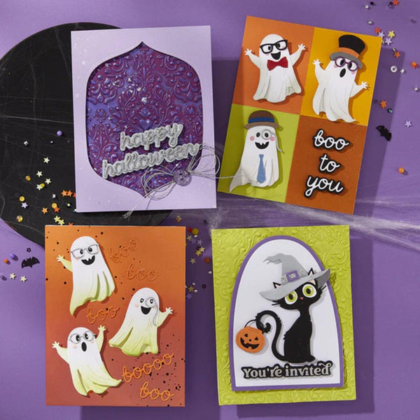 Spellbinders Spooktacular 3D Embossing Folder By Simon Hurley - Damask