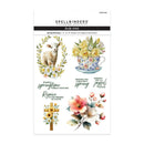 Packaging of Spellbinders Paper Arts Rub-Ons with floral and easter-themed designs on a white background.
