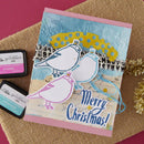 Spellbinders Starry Holiday Press Plate & Die Set By Dina Wakley - Merry, Merry, Merry Bird Registration