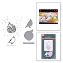 Spellbinders Starry Holiday Press Plate & Die Set By Dina Wakley - Merry, Merry, Merry Bird Registration