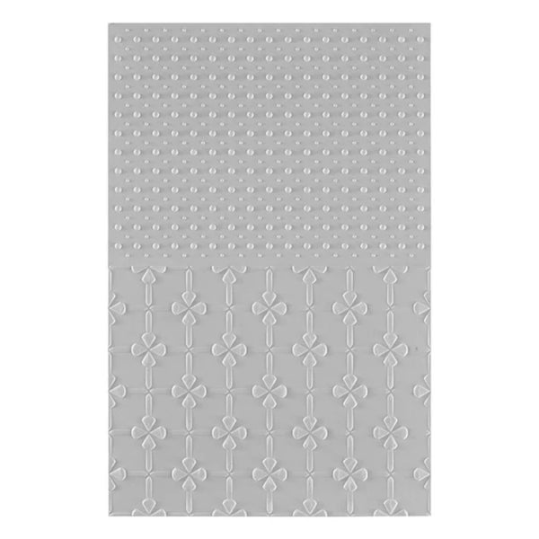 Spellbinders Tabbed Classics 3D Embossing Folder by Wendy Vecchi - Polka Dot & Posy Duo