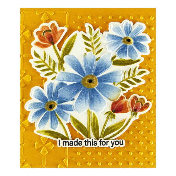 Spellbinders Tabbed Classics 3D Embossing Folder by Wendy Vecchi - Polka Dot & Posy Duo