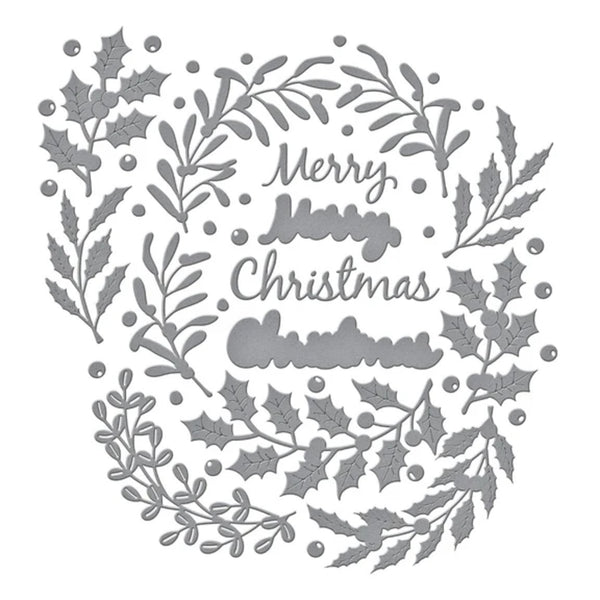 Spellbinders Texture & Foliage Wreath Etched Dies by Suzanne Hue - Seasonal Wreath Foliage