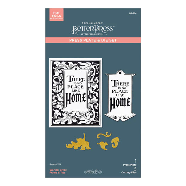 Spellbinders Wonder of Oz Frame & Tag BetterPress Plate & Die Set by Graphic 45