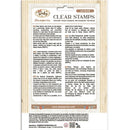 Packaging of Stamperia clear stamps with text and branding on a white background