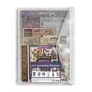 Junk Journaling Selection kit with various items in a clear packaging on a white background