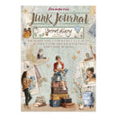 Stamperia Junk Journal Secret Diary packaging with illustrations and text on a white background