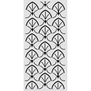 Black geometric pattern on a white background