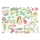 Collection of fairy, unicorn, and floral-themed stickers on a white background